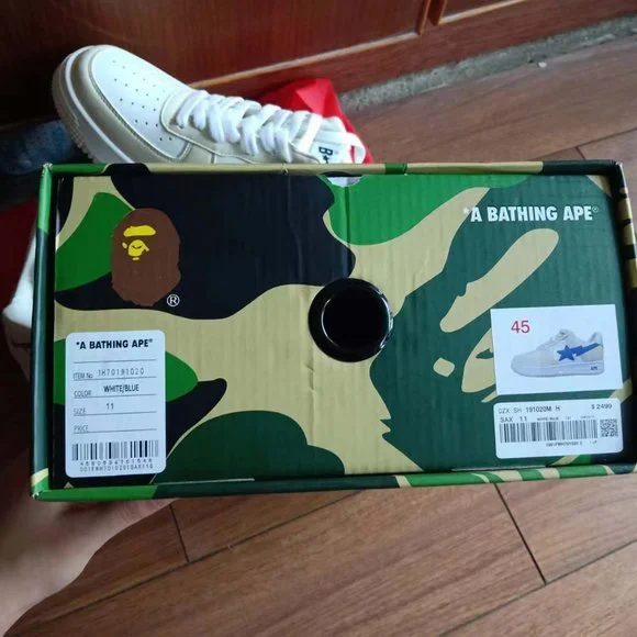 BAPE STAxMarvel Collection Cream Flats